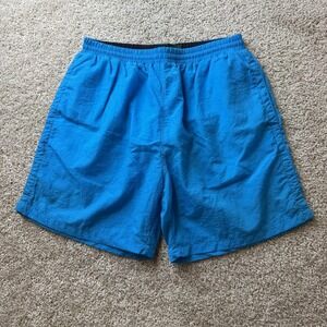 Vintage Van Heusen Swim Shorts Mens Large Blue Mesh Lined Elastic Waist Trunks